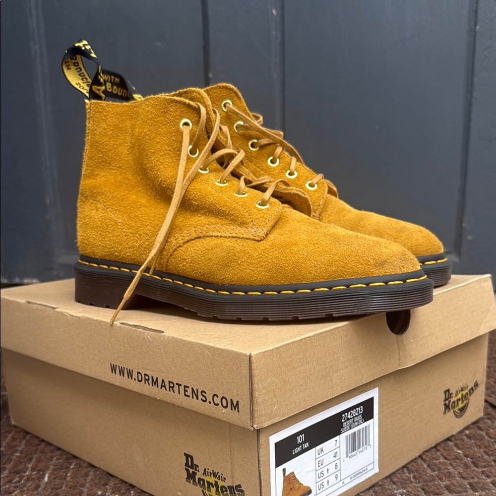 Dr. Martens camel Suede Boots